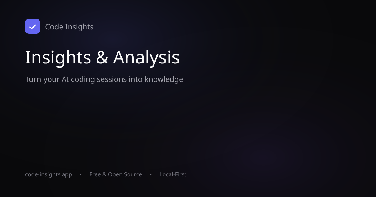 Insights & Analysis — Code Insights