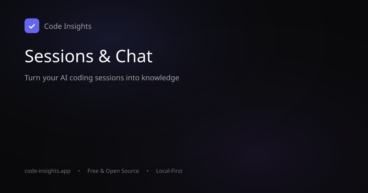 Sessions & Chat — Code Insights